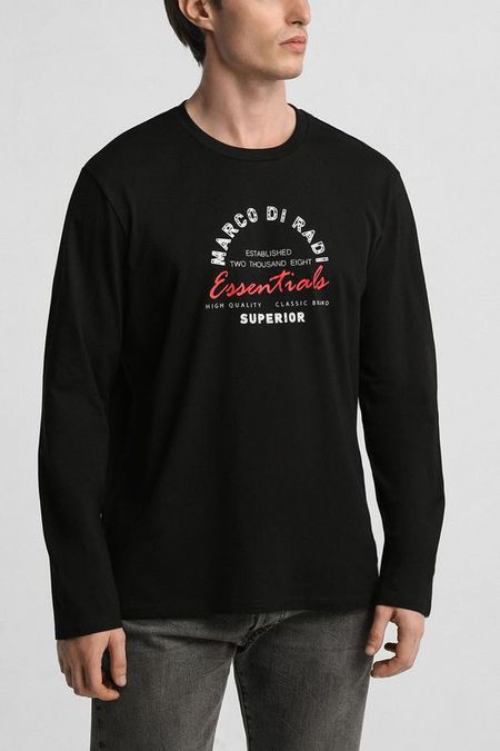 Лонгслив хлопковый с принтом MARCO DI RADI 1567₽
