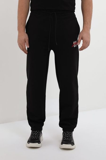 Брюки хлопковые на кулиске с логотипом HUGO 12310₽