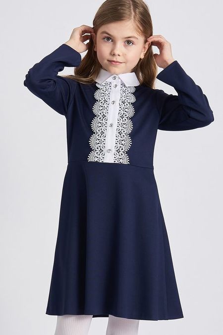 Платье с отложным воротником декорированным кружевом SMENA 1670₽