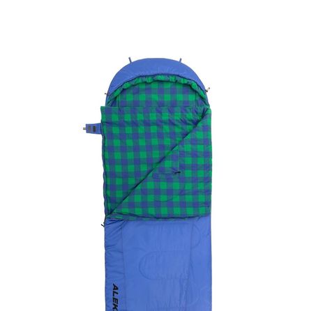 Спальный мешок Nisus ALEKSAN Wide 300R, 220x90, правый, шелтер, синий (T-N-SB-AW-300R)