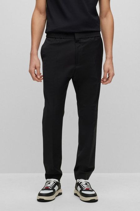 Брюки узкого кроя из смесовой шерсти HUGO 8750₽