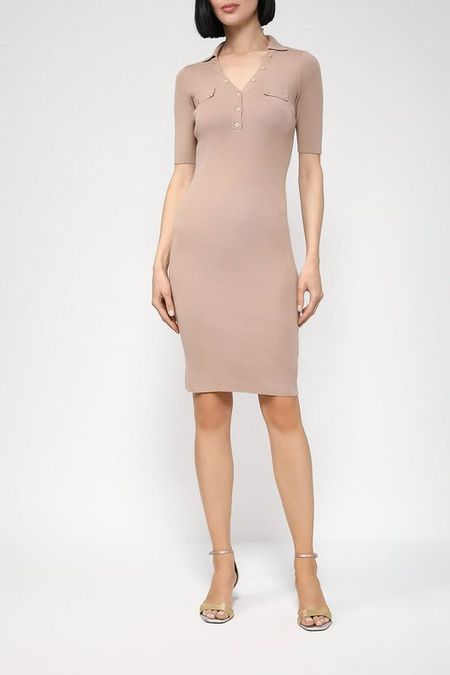 Трикотажное платье с V-образным вырезом Guess 5090₽