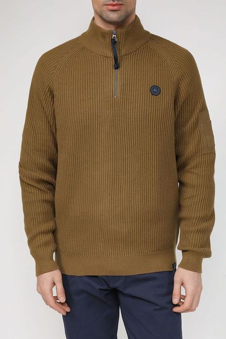 Хлопковый пуловер с воротником на молнии LERROS 3950₽