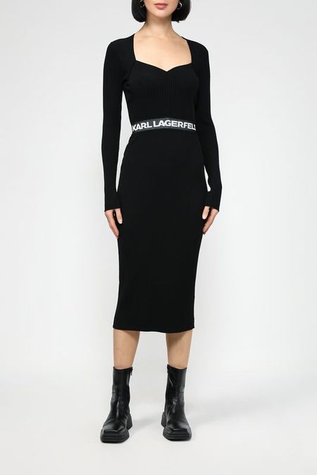 Платье трикотажное с вырезом в форме сердца Karl Lagerfeld 20490₽