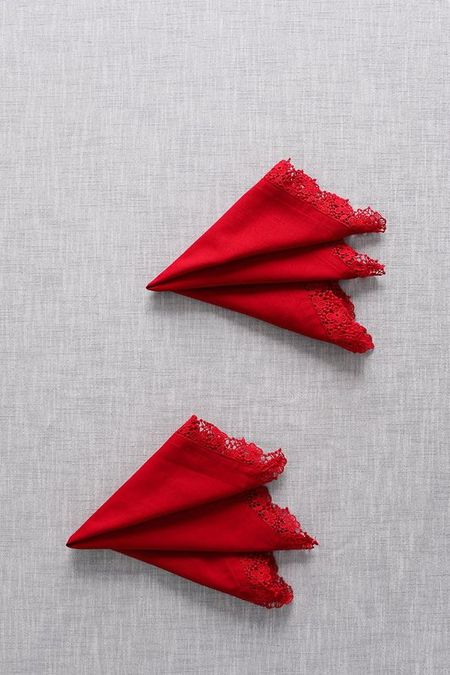 Набор из 2 салфеток Lace Red COINCASA 1417₽