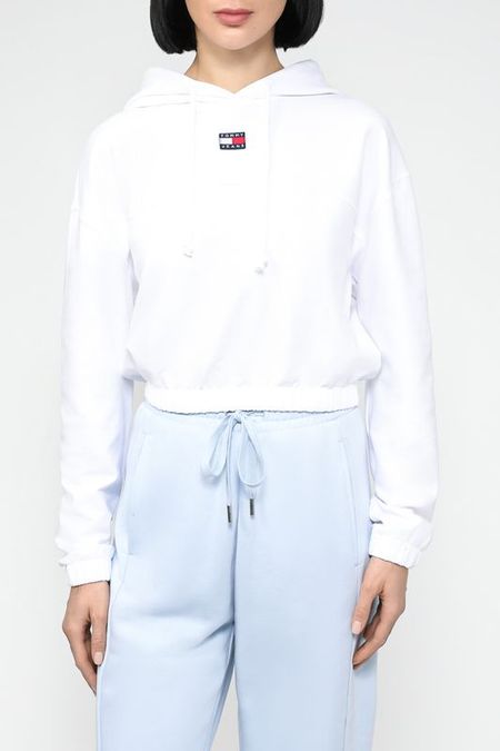 Хлопковое худи укороченного кроя Tommy Jeans 7890₽