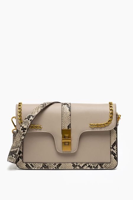 Сумка кросс-боди с змеиным принтом MYSA