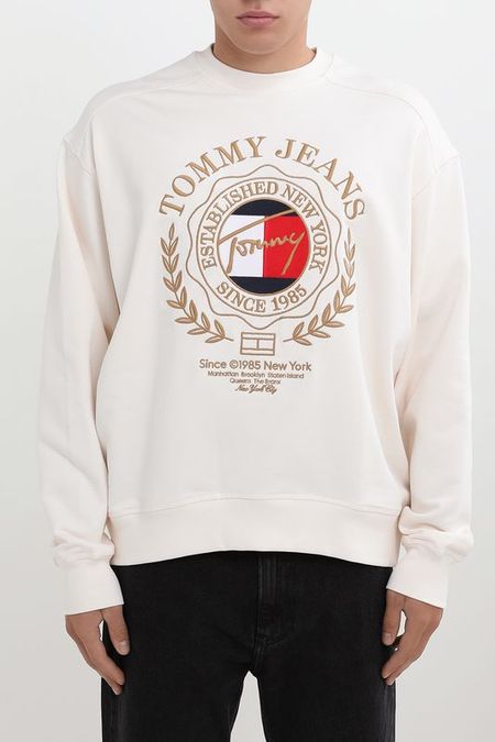 Свитшот хлопковый с логотипом Tommy Jeans 8952₽