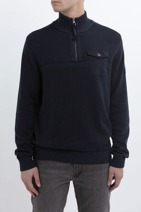 Пуловер хлопковый с воротником на молнии LERROS 6710₽