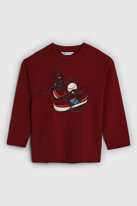 Лонгслив хлопковый с принтом Mayoral 1810₽