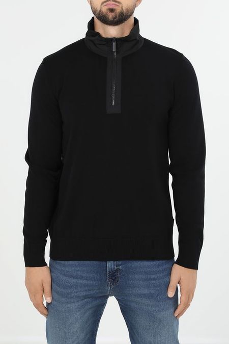 Пуловер хлопковый с воротником на молнии Calvin Klein 13992₽