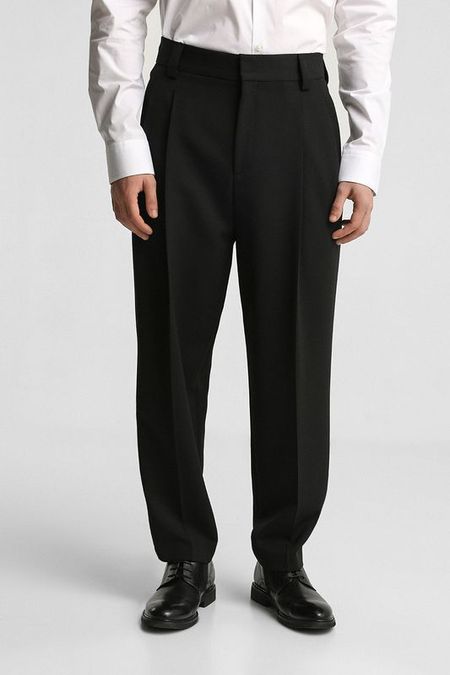 Брюки прямого кроя из смесовой шерсти HUGO 14242₽