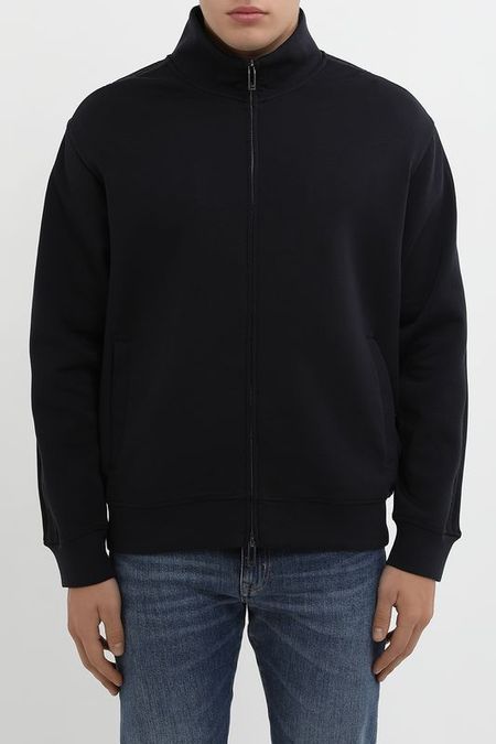 Толстовка хлопковая на молнии EMPORIO ARMANI 16990₽