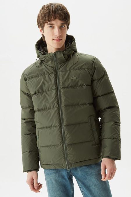 Пуховик стеганый с капюшоном Lacoste 44980₽