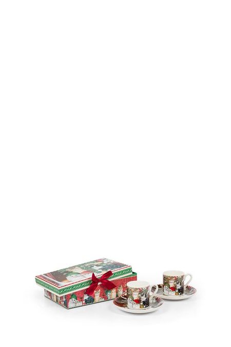 Набор из 2 фарфоровых чашек с блюдцами в подарочной упаковке COINCASA 3290₽