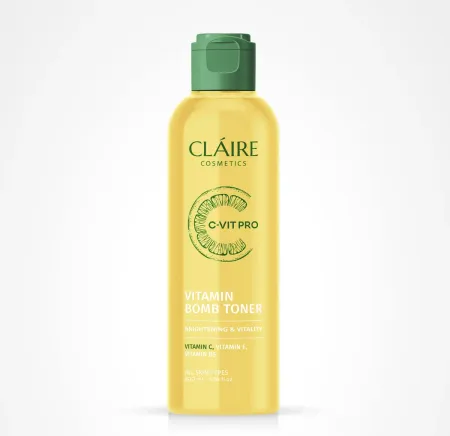 Claire cosmetics C-VIT PRO Тонер VITAMIN BOMB увлажнение и питание, для всех типов кожи 200мл