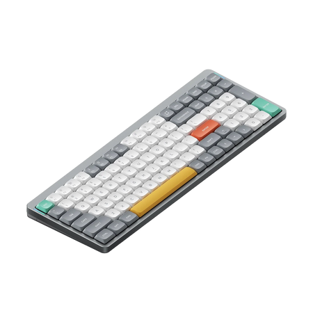 Nuphy AIR96v2 Lunar Gray Red RU