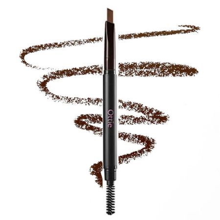 Стойкий авто-карандаш для бровей с щеточкой Ottie Natural Drawing Auto Eye Brow Pencil 02 Dark Brown