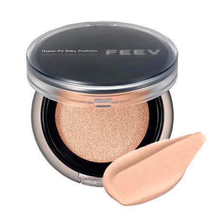 Тональный кушон с полуматовым финишем FEEV Hyper-Fit Silky Cushion SPF40 PA++ 01 Peach Fit