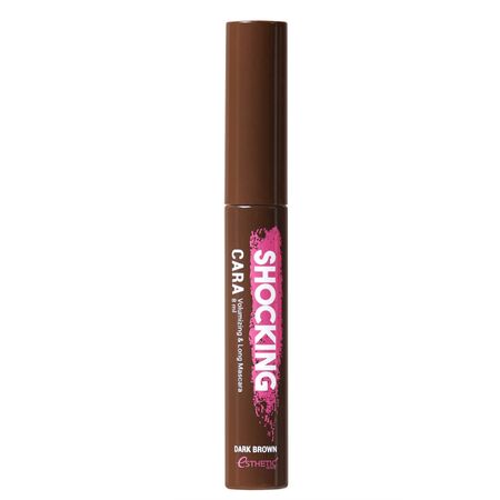 Коричневая тушь для объема ресниц Esthetic House Shocking Cara Volumizing&Long Mascara