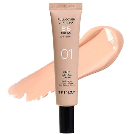 Лёгкий BB-крем Trimay Full Cover 3-in-1 Max BB Cream SPF40 PA++ 01 Light