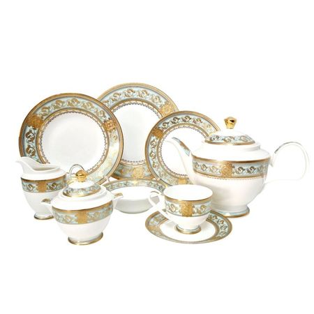 Сервиз столово-чайный на 6 персон Бирюза 41 предмет FarVerri 225330₽