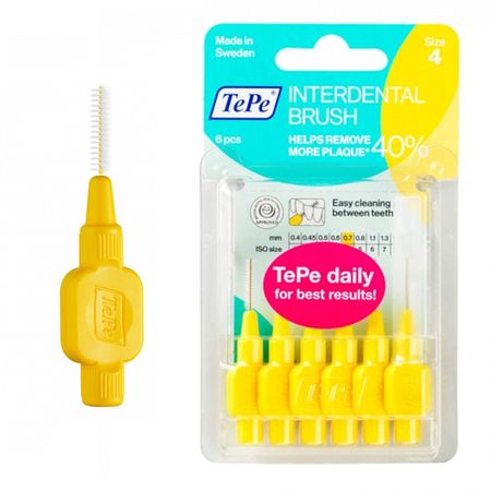 Межзубный ершик TePe Size 4 07 мм 6 шт 711₽