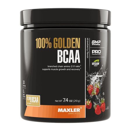 Макслер 100% Голден Бцаа Пор.210Г Клубника