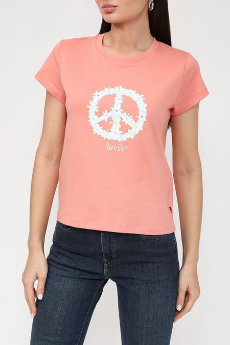 Хлопковая футболка с принтом LEVIS 3290₽