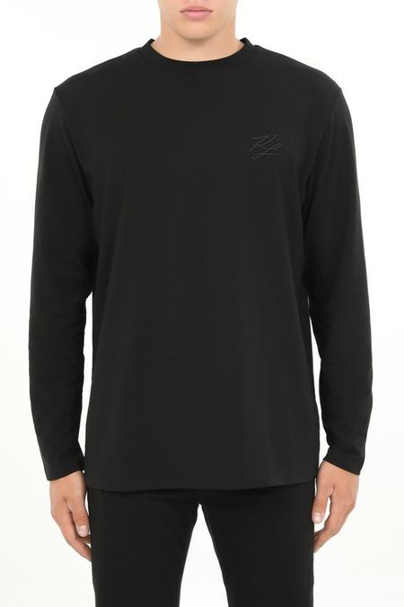 Лонгслив хлопковый с логотипом Karl Lagerfeld 7608₽