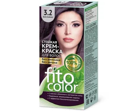 Стойкая крем-краска для волос Fitocolor тон Баклажан 115 мл