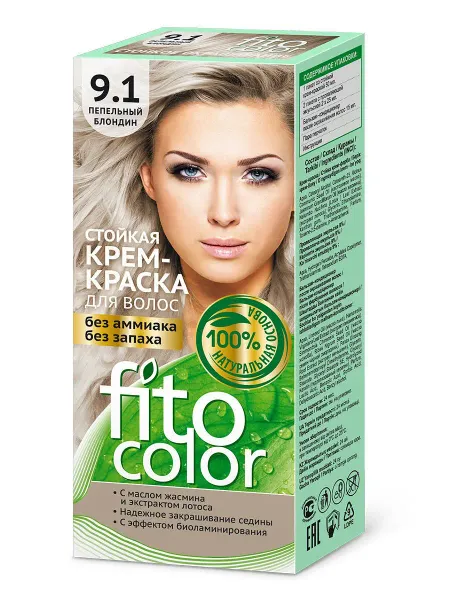 Стойкая крем-краска для волос Fitocolor тон Пепельный блондин 115 мл. ФИТОкосметик