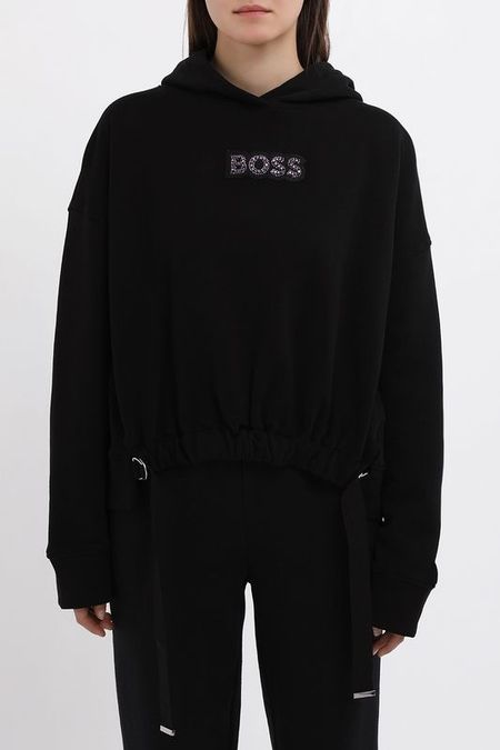 Худи хлопковое логотипом из страз BOSS 12440₽