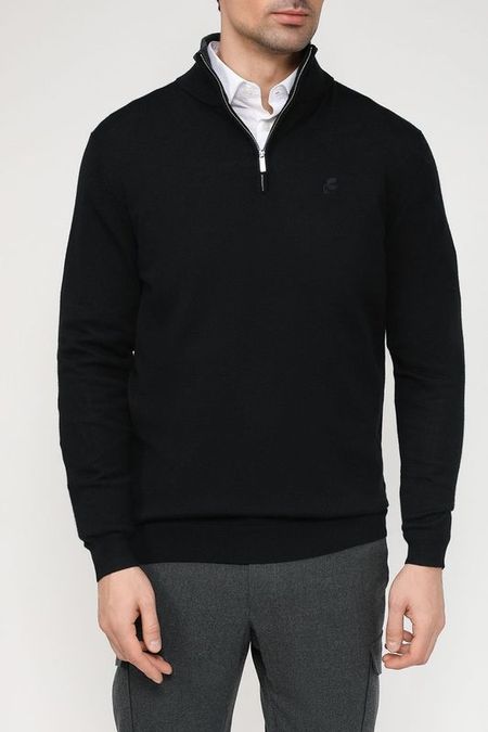 Шерстяной пуловер с воротником на молнии Karl Lagerfeld 14290₽