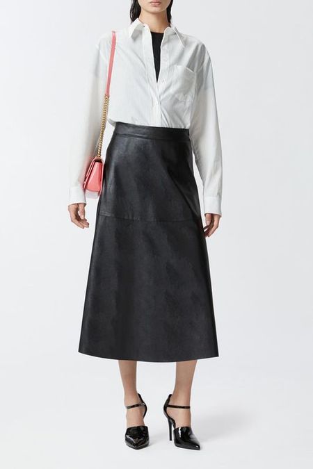 Юбка из искусственной кожи расклешенная Pinko 16990₽