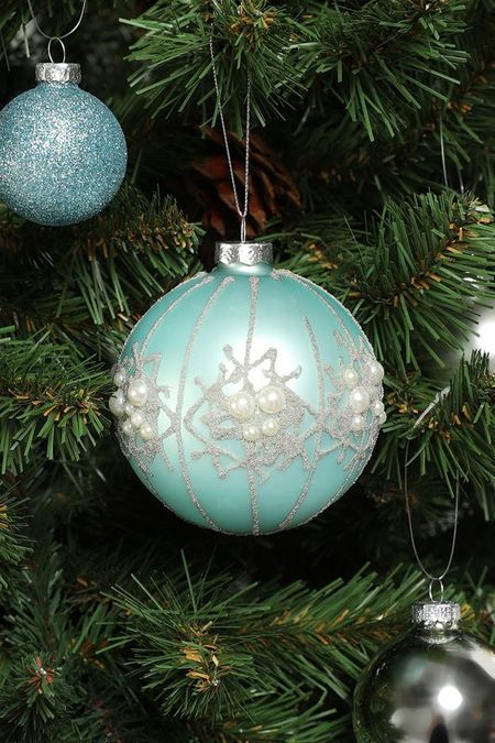 Елочный шар стеклянный с декором EDG 1290₽