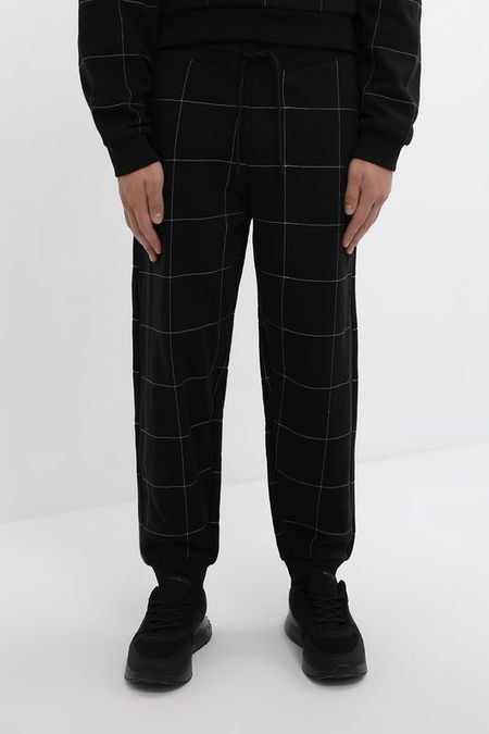 Джоггеры хлопковые в клетку HUGO 11944₽