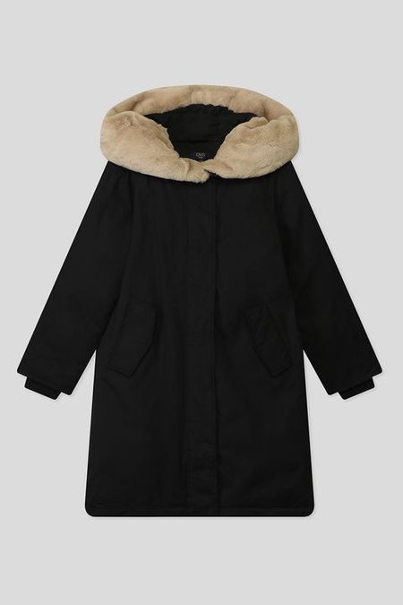 Парка утепленная с мехом на капюшоне OVS 6290₽