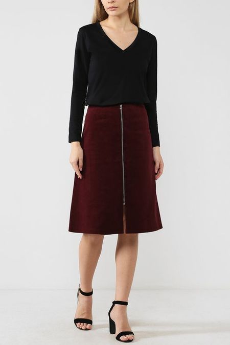 Хлопковая юбка миди на молнии BELUCCI 3490₽