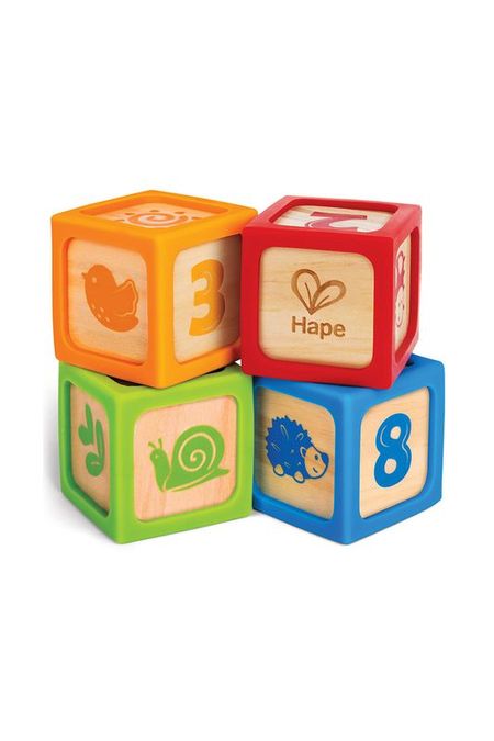 Набор из 4 кубиков в силиконовых чехлах Hape 1300₽