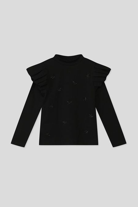 Хлопковый лонгслив с рюшами OVS 560₽