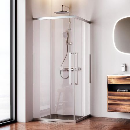 Душевой уголок AMPM Func88х88 W84G-403-9090-MT профиль цвет Хром матовый стекло Матовое 64690₽