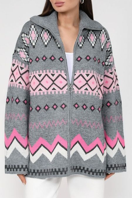 Вязаный кардиган на молнии BELUCCI 3390₽