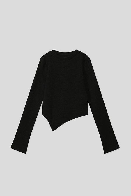 Лонгслив хлопковый ассиметричного кроя OVS 930₽