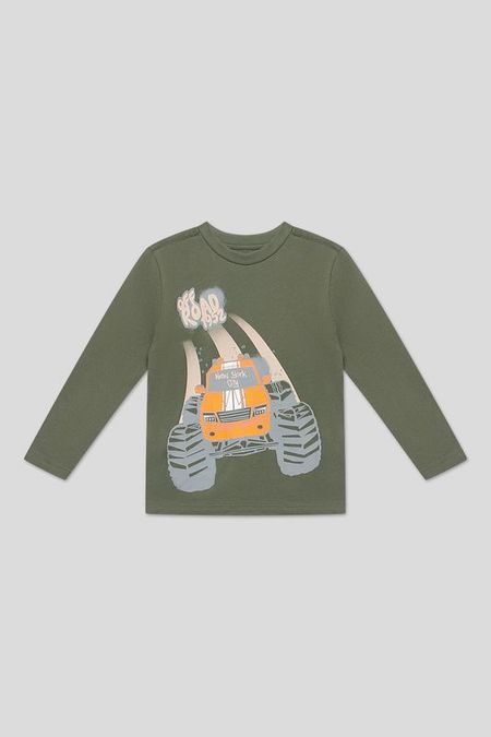 Лонгслив хлопковый с принтом OVS 465₽