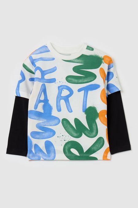 Лонгслив хлопковый с принтом OVS 1390₽