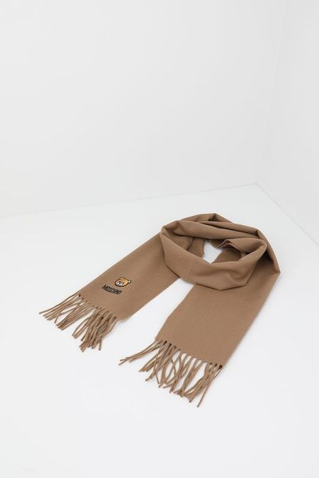 Шарф шерстяной с логотипом Moschino 13990₽