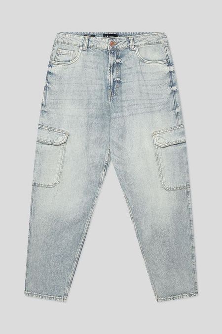 Джинсы с эффектом потертости и карманами Baby Angel
