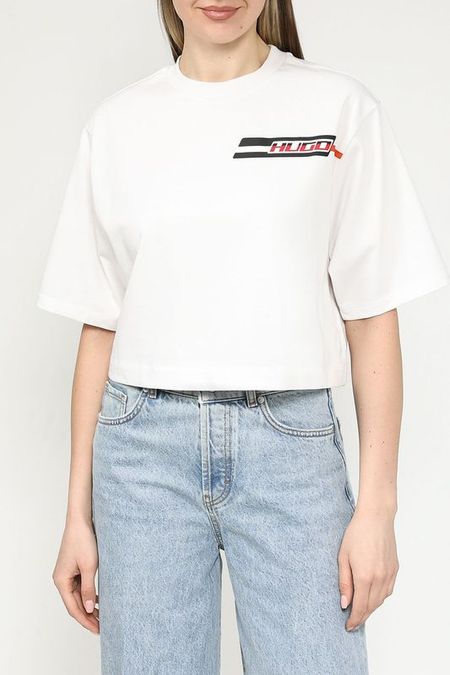 Футболка хлопковая свободного кроя HUGO 6990₽
