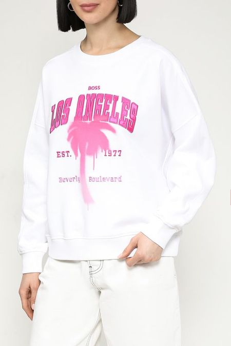Свитшот хлопковый с принтом BOSS 9490₽